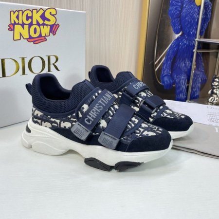 DIOR D-WANDER SNEAKER DEEP BLUE DIOR OBLIQUE TECHNICAL FABRIC - CD101