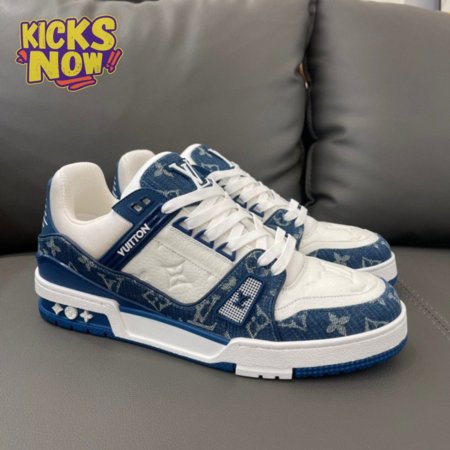 trainer monogram denim white blue - 319