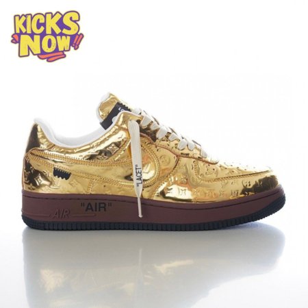 nike air force 1 low by virgil abloh metallic gold - 318