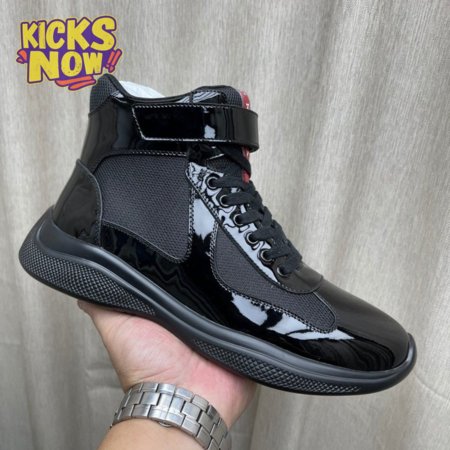 PRADA AMERICA'S CUP HIGH-TOP SNEAKERS BLACK - PA004