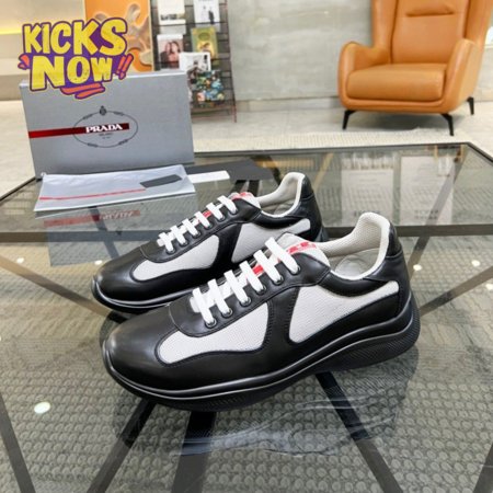 PRADA AMERICA'S CUP SOFT RUBBER AND BIKE FABRIC SNEAKERS BLACK - PA008