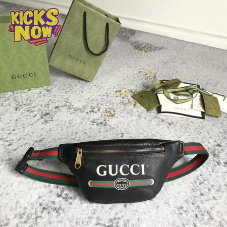 Gucci Print Belt Bag Vintage Logo Small Black