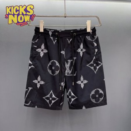 short printed yellow logo monochrome shorts