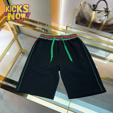 GUCCI GG COTTON TERRY CLOTH SHORTS WITH WEB DETAIL BLACK