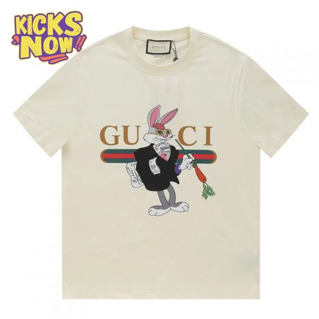 Gucci 2023 Spring and Summer New Year of the Rabbit Limited Letter ogo Short Sleeve T-shirt