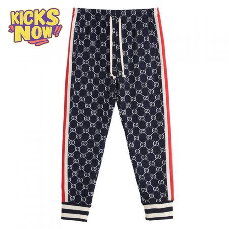 Gucci GG Jacquard Jogging Pant Blue/Ivory