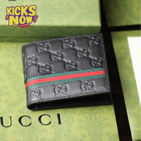 Gucci Bifold Wallet Signature Web Black