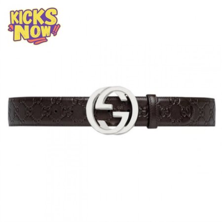 Gucci Guccissima Leather Interlocking GG Buckle Belt - BPR008