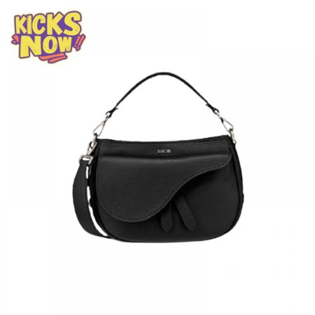 Dior Saddle Messenger Bag Black Grained Calfskin - DMB008