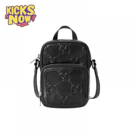 Gg Embossed Mini Bag In Black Leather GMB017