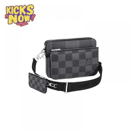 trio messenger damier graphite canvas lmb027