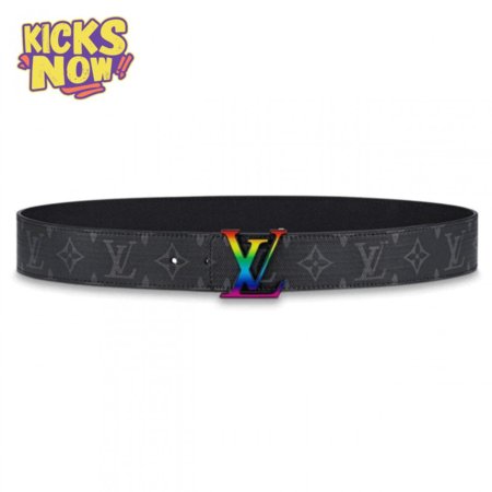 initiales reversible belt monogram eclipse taiga 40mm rainbow - b149