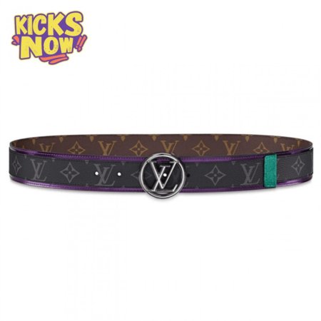 circle 40mm belt monogram eclipse canvas - b143