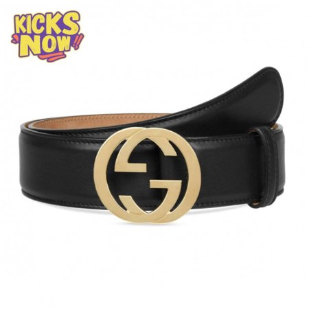 GUCCI INTERLOCKING-G LEATHER BELT - B5