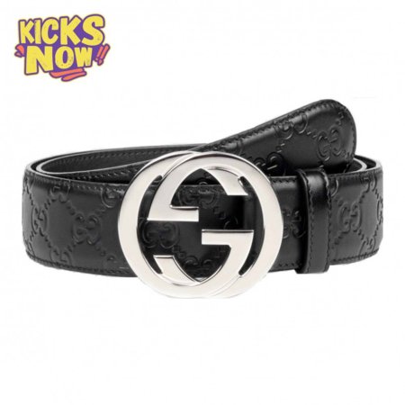 GUCCI INTERLOCKING-G LEATHER BELT - B7