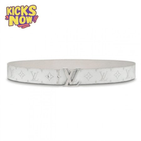 men's initiales 40mm reversible belt white - b127