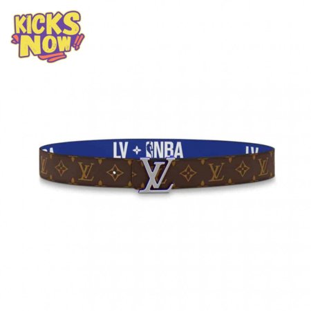 x nba 3 steps 40mm reversible monogram canvas belt - b113