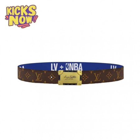 x nba 3 steps 40mm reversible monogram canvas belt - b101