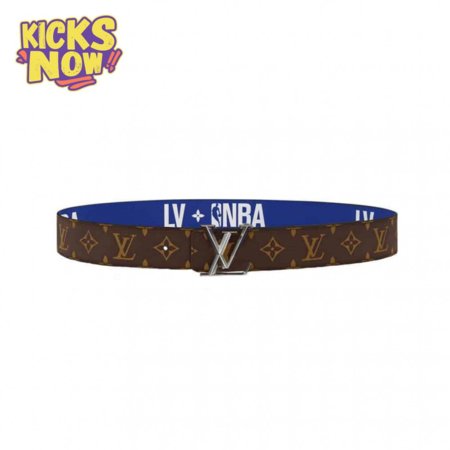 x nba 3 steps 40mm reversible monogram canvas belt - b100