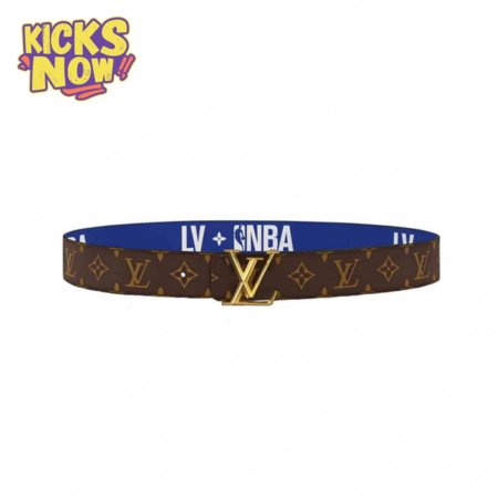 x nba 3 steps 40mm reversible monogram canvas belt - b99