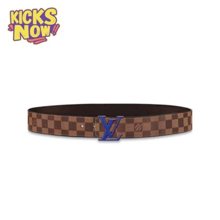 initiales 40mm reversible damier ebene canvas belt - b85