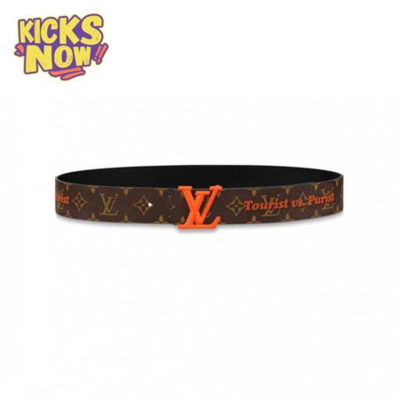 pyramide 40mm reversible belt monogram canvas recto side - b76