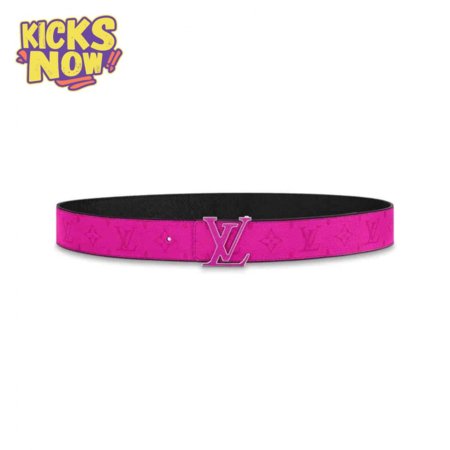 initiales 40mm reversible belt pink - b81