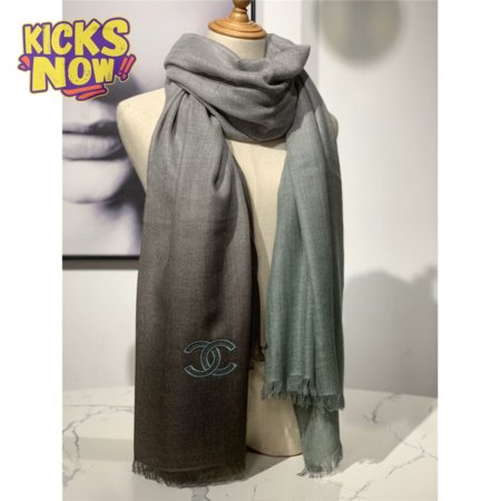 Chanel cashmere shawl dark green