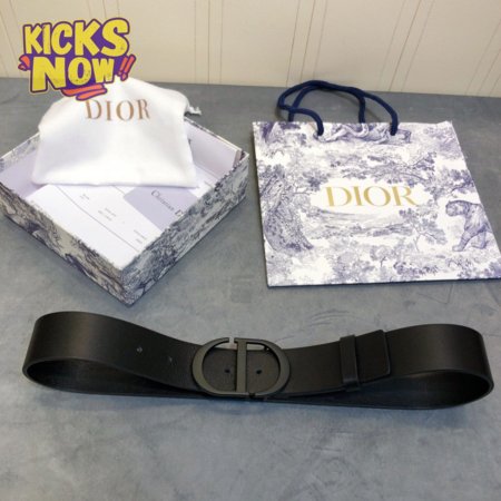 dior black buckle CD belt