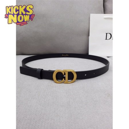 dior CD black leather belt