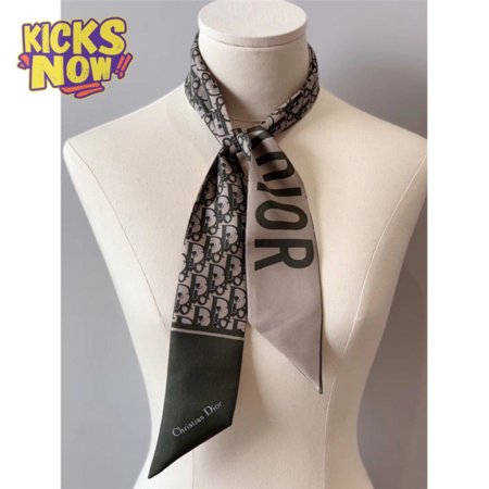 Dior letters small ribbon green