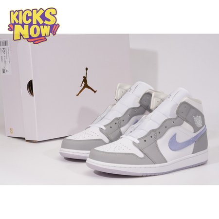 Air Jordan 1 Mid Wolf Grey Aluminum BQ6472-105 Unisex