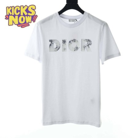 DIOR LETTER RENDERING HEAT TRANSFER LOGO T-SHIRT