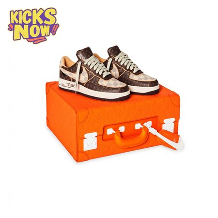 Nike Air Force 1 Low Louis Vuitton Monogram Brown Damier Azur Size 36-46