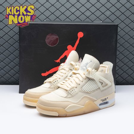 Air Jordan 4 RERO x Off-White AJ4 OW Sail Unisex