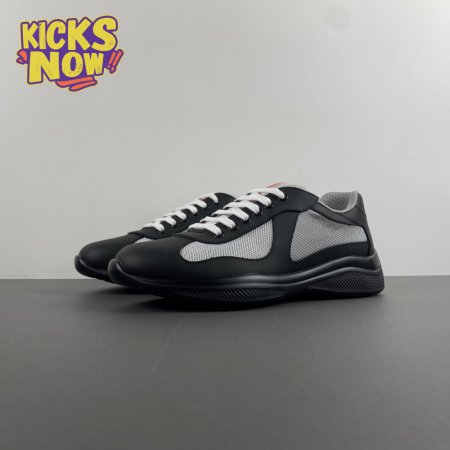 Prada America's Cup Black Silver Sneakers