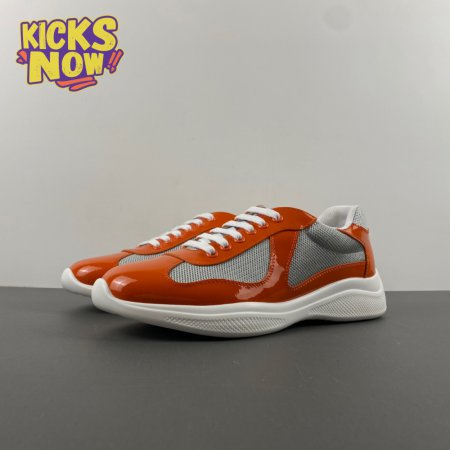 Prada America's Cup Orange Sneakers