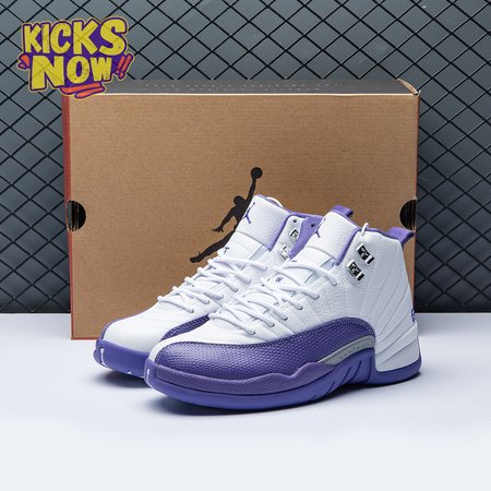 Air Jordan 12 White Purple Men's