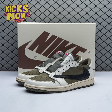 Travis Scott x Air Jordan 1 Low OG Medium Olive DM7866 200 Unisex