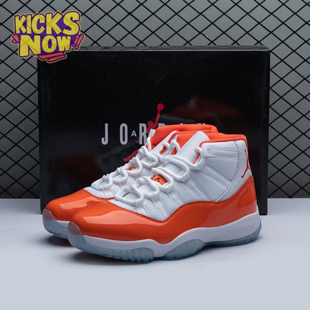 Air Jordan 11 Retro High 72-10 White Orange Men's