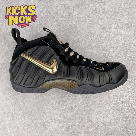 Nike Air Foamposite Pro Black Metallic Gold 624041-009 Unisex