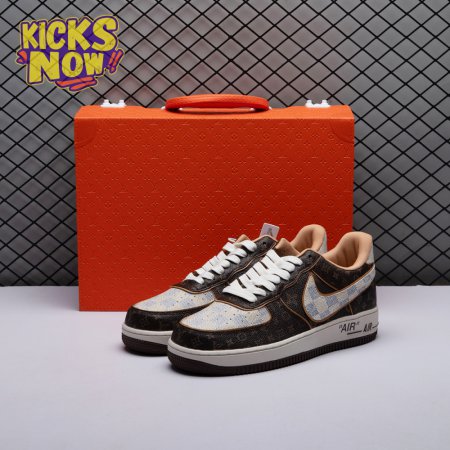 Nike Air Force 1 Low Monogram Brown Damier Azur Unisex