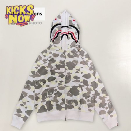 Bape City Camo Shark Wide Zip Double Hoodie