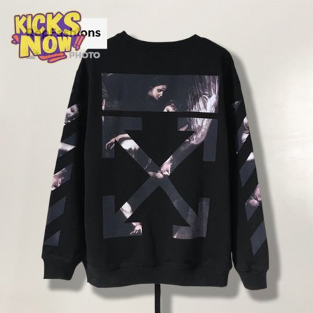 Off White Caravaggio Arrows Over Crewneck Sweatshirt