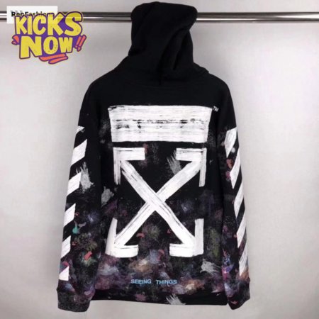 Off White Galaxy Brushed Hoodie