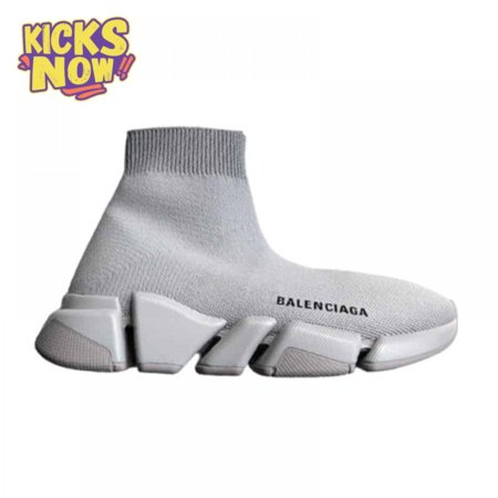 BALENCIAGA SPEED 2.0 SNEAKER IN GREY RECYCLED KNIT - BB142