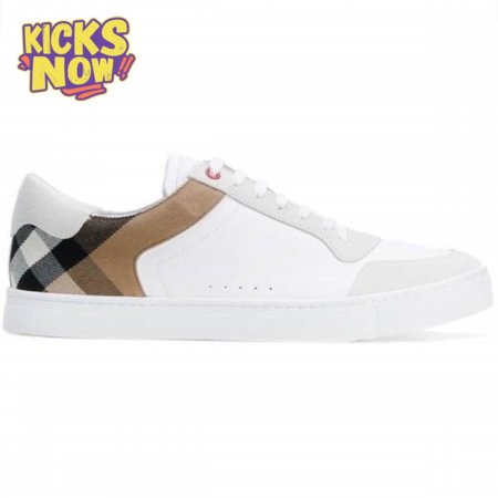 BURBERRY LEATHER AND HOUSE CHECK SNEAKERS - BBR27