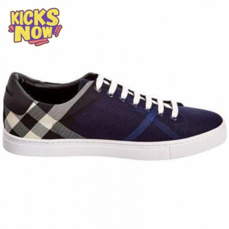 BURBERRY ALBERT HOUSE CHECK & LEATHER LOW-TOP SNEAKER - BBR4