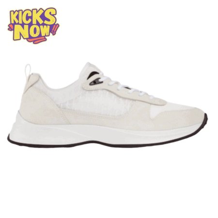 DIOR B25 OBLIQUE WHITE SUEDE RUNNER - CD38