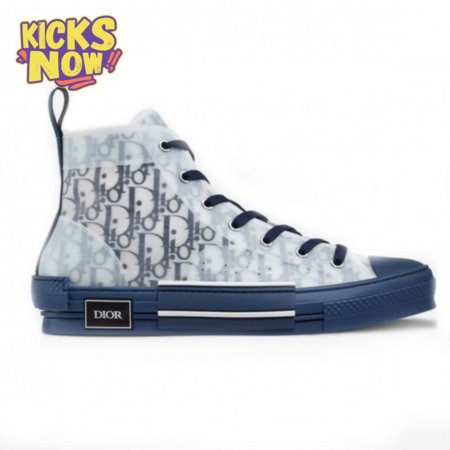 DIOR B23 HIGH-TOP SNEAKER IN BLUE DIOR OBLIQUE - CD29